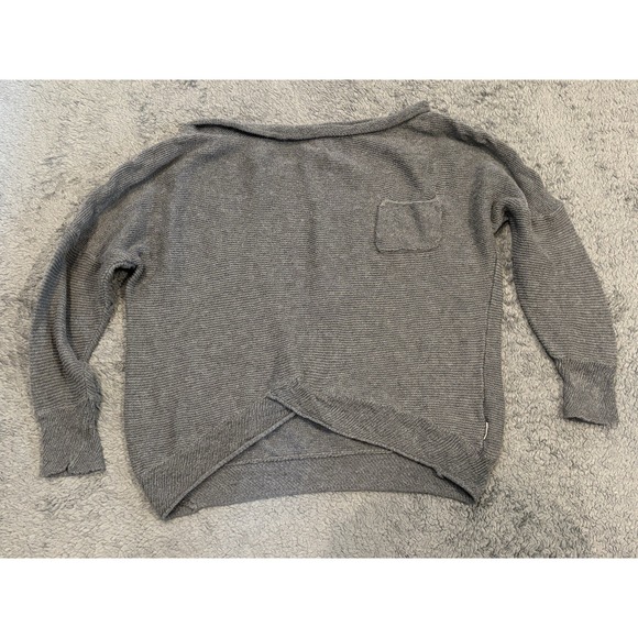Element Tops - Element Shirt Womens Small Gray Y2K Mesh Roll Neck Long Sleeve Skateboard Skater